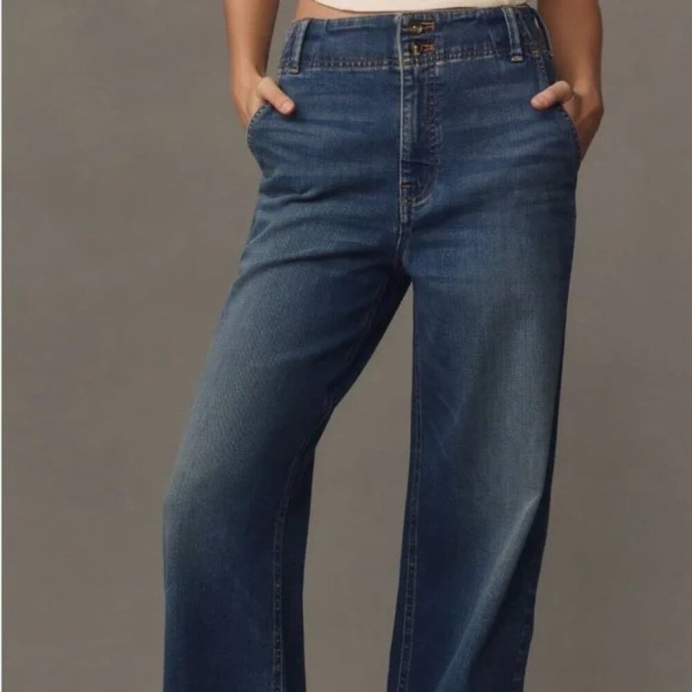 The Eventide High-Rise Wide-Leg Trouser Jean by Pilcro - Anthropology *NWOT